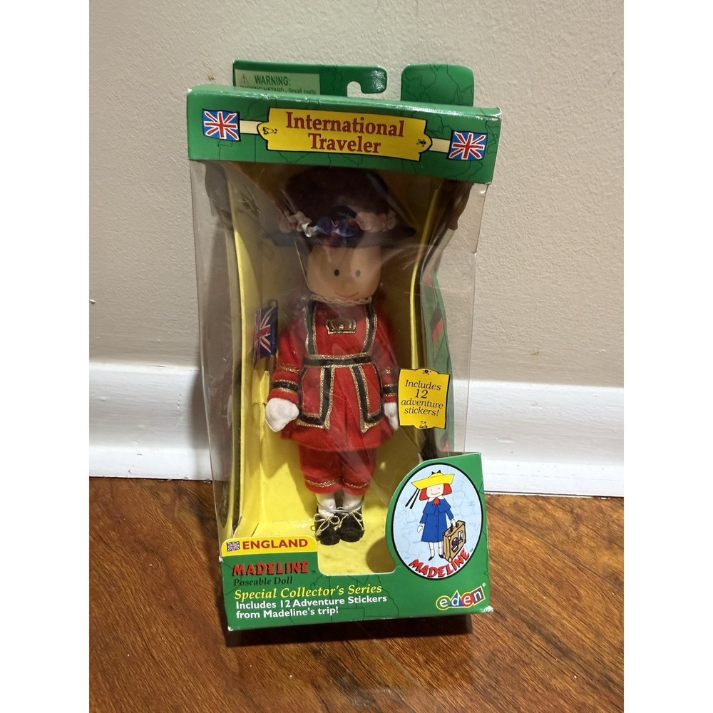 Madeline International Traveler Doll England Vintage 2000 NRFB Eden 8"